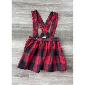 Disney x Pippa Julie Buffalo Plaid Toddler Girls Skirt Size 4T Jumper Ruffle F5
